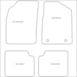 Ford KA Car Mats with Twist and Turn Fixing